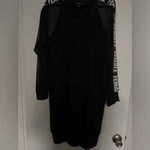 Forever21 Black Female Sweater Dress Plus Size